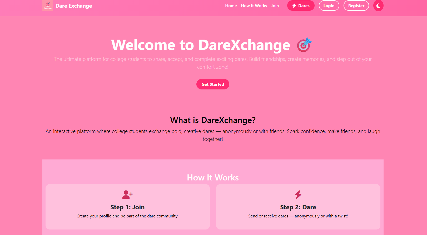 Dare Exchange App